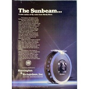 Hardy Brothers "The Sunbeam...A New series of fly reels" Vintage Print Ad 1981